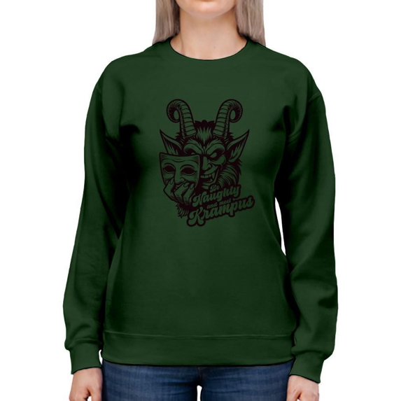 Be Naughty Krampus Dark Christmas Tee Women's Sweatshirt