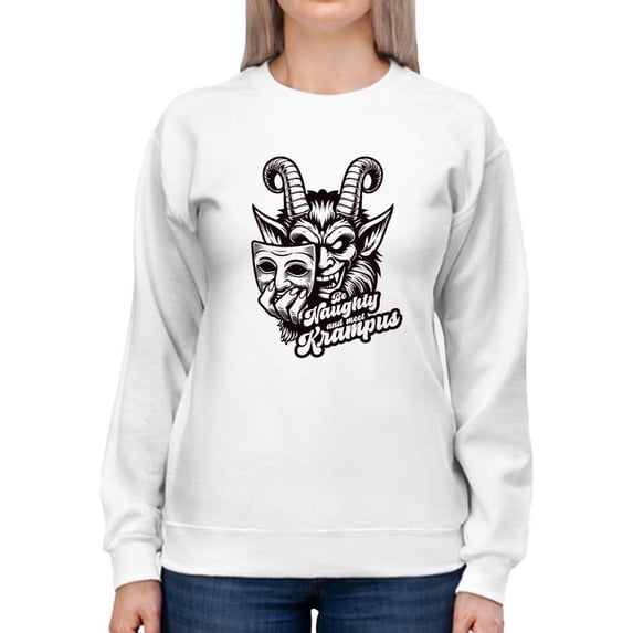 Be Naughty Krampus Dark Christmas Tee Women's Sweatshirt