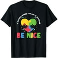 thumbnail image 1 of Be Nice Autism Awareness Heart Puzzle Support Special Needs T-Shirt Black Small, 1 of 4