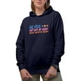 thumbnail image 1 of Be Nice. Get Lots of Sleep. Drink Plenty of Water. Groovy Text Art Merch Gift, Navy Blue Hooded Sweatshirt or Hoodie, Medium, 1 of 5