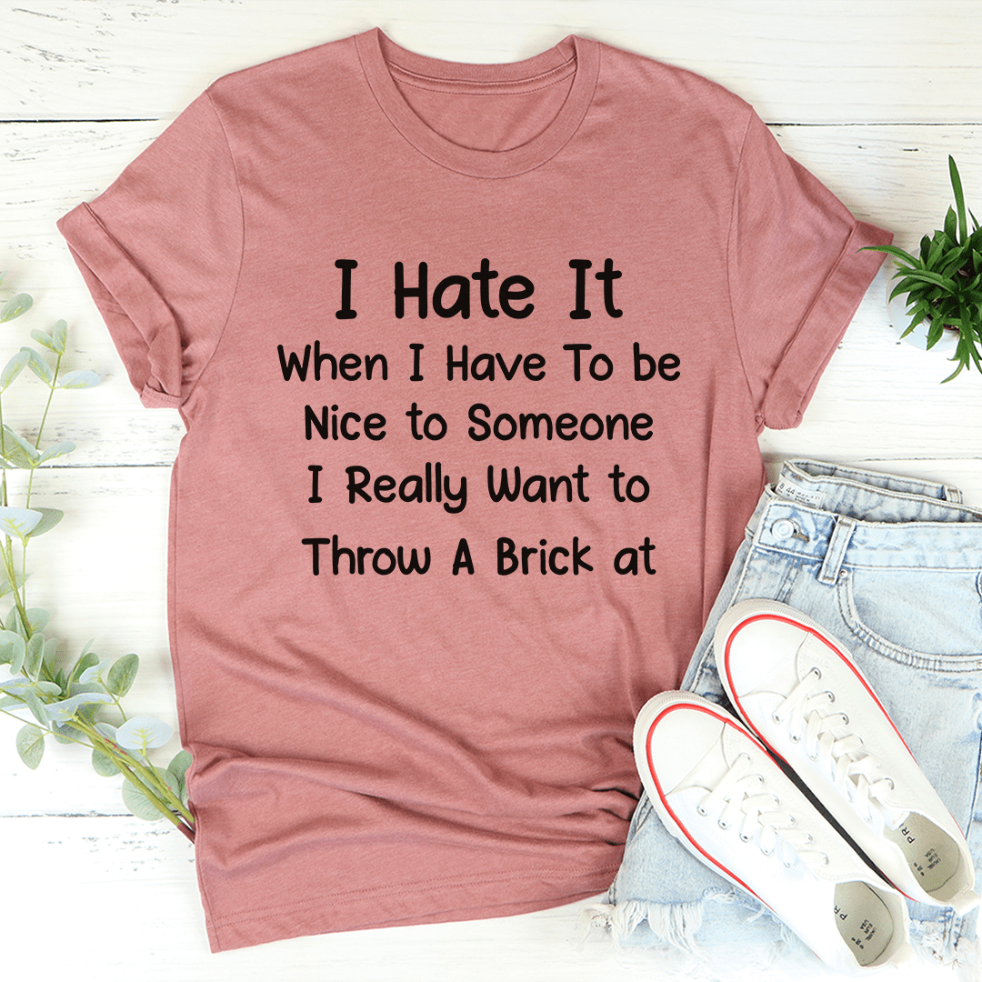 Be Nice Tee Black Heather S Peachy Sunday T-Shirt - Walmart.com