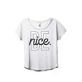 thumbnail image 1 of Be Nice Women's Fashion Slouchy Dolman T-Shirt Tee Heather White Large, 1 of 4