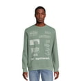 thumbnail image 1 of Be Optimistic and Socail Men's & Big Men's Fleece Crewneck Sweatshirt, Sizes S-3XL, 1 of 5
