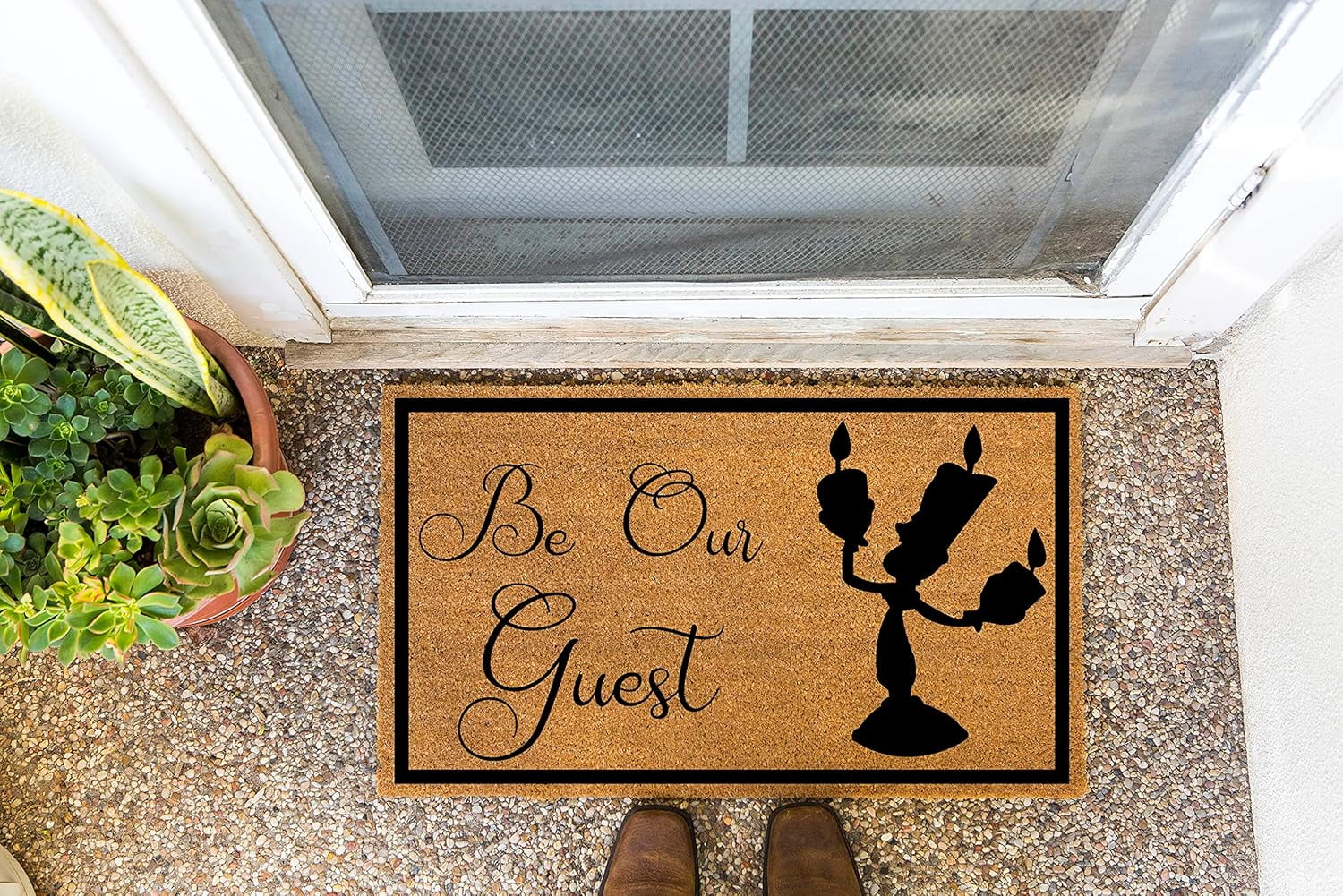 Be Our Guest Be Our Guest Doormat Guest Welcome Mat Non-Slip Welcome Mat Doormat Boho Mat Modern Mat Rug Indoor Outdoor Entrance 17x30 Inch.