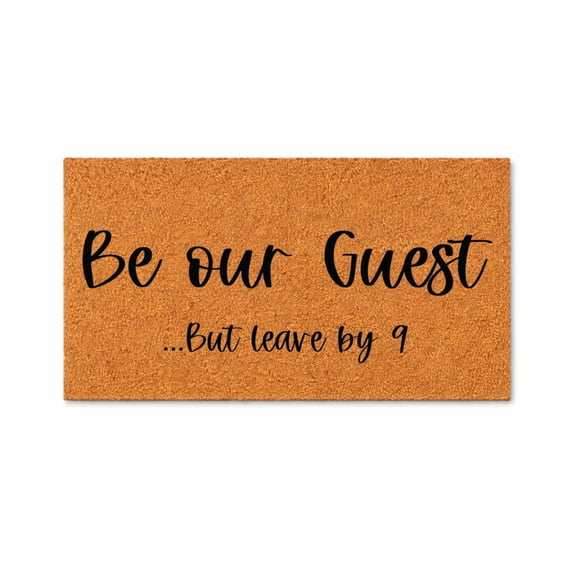 Be Our Guest But Leave By Doormat, Funny Welcome Mat, Cute Entryway Rug, Home Decor, Housewarming Gift 3047 (16x24 inches) 3047