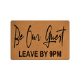 thumbnail image 1 of Be Our Guest Leave by 9 PM Doormat Funny Welcome Doormat Home and Office Decorative Indoor/Outdoor/Kitchen Mat Non-Slip Rubber 30"(L) by 18"(W), 1 of 3