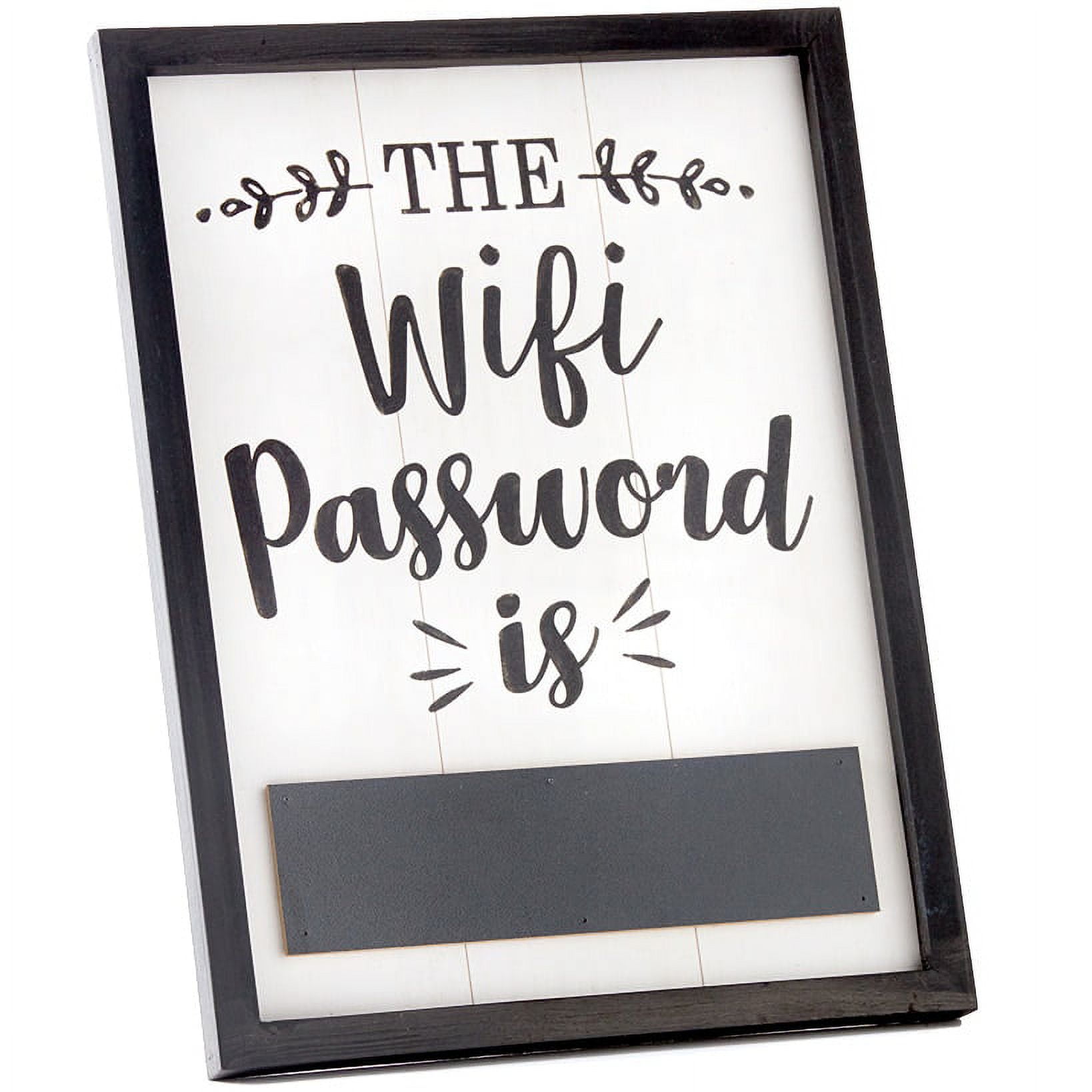 THE LAKESIDE COLLECTION Be Our Guest WiFi Password Farmhouse Sign - Contemporary Home Accent