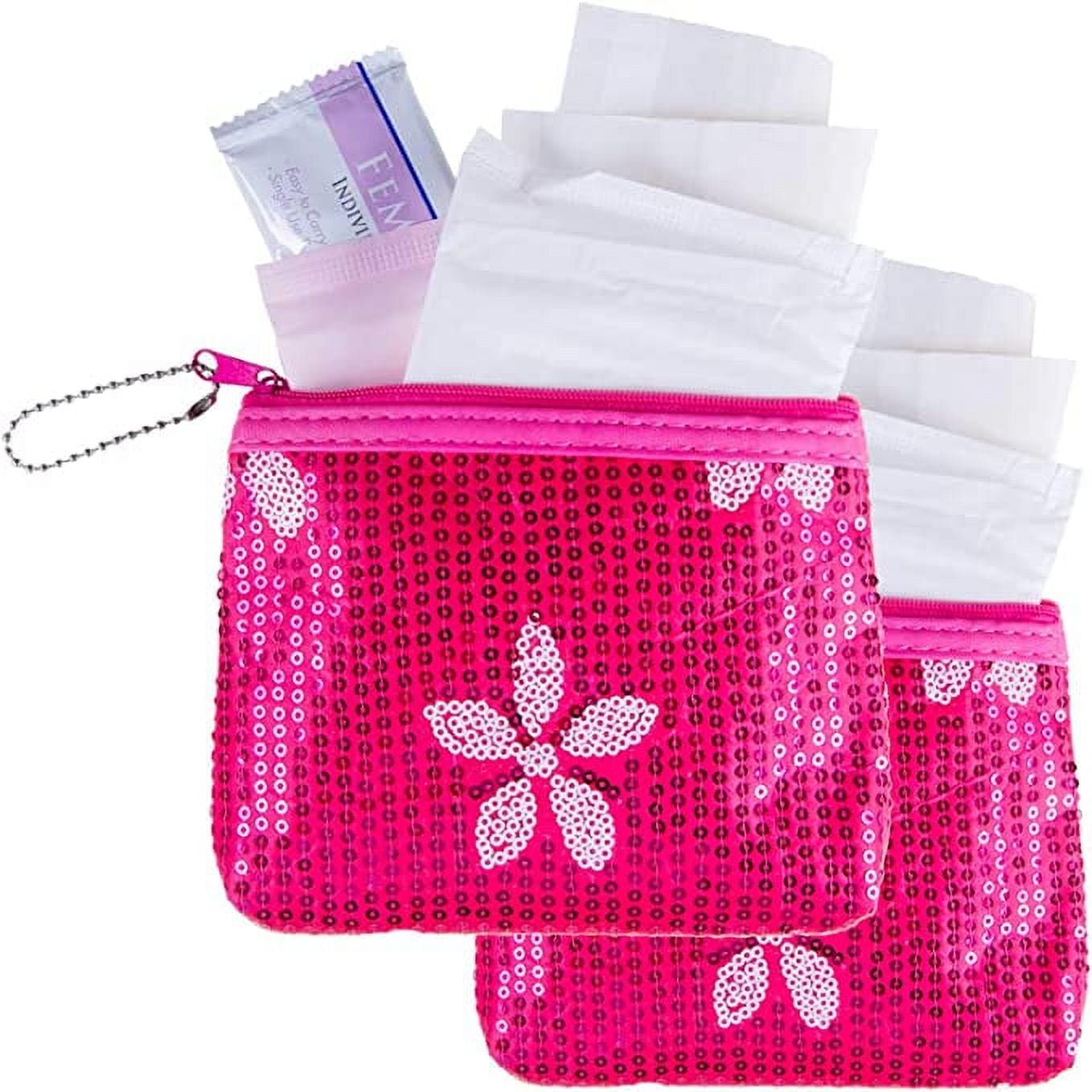 Be Prepared Period First Period Kit for Girls - Feminine Pads & Liner (Pink 2pk)