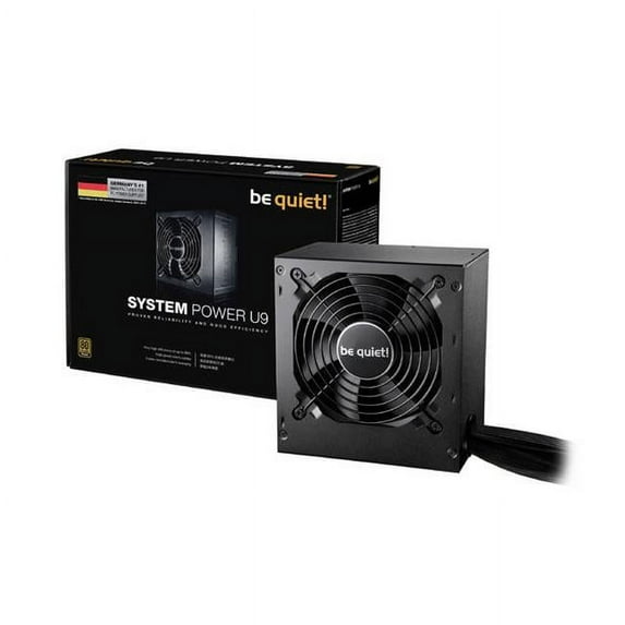 Be Quiet BN608 SYSTEM POWER U9 600W 80 Plus Bronze ATX12V v2.4 & EPS12V v2.92 Power Supply with Active PFC - Black