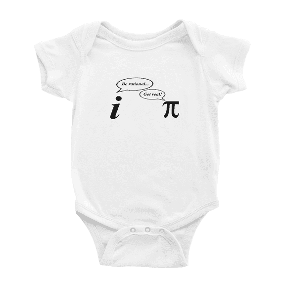 Be Rational Get Real Imaginary Pi Math Cute Baby Clothing Bodysuits Boy Girl Unisex