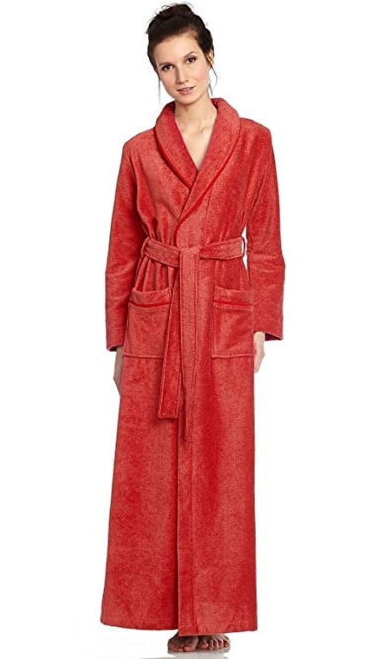 Be Relax Long Women's Long Terry Robe- Raspberry - Extra Small ...