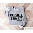 thumbnail image 1 of Be Salty Stay Lit T-shirt, Retro Christian Sweatshirt, Bible Verse Shirt, Faith-Based Apparel, Religious Women Gift, 1 of 5