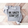 thumbnail image 1 of Be Salty Stay Lit T-shirt, Retro Christian Sweatshirt, Bible Verse Shirt, Faith-Based Apparel, Religious Women Gift, 1 of 5