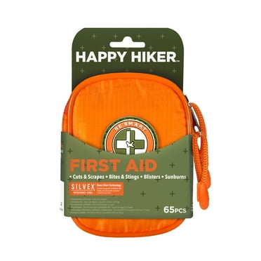 Be Smart Get Prepared Outdoor First Aid - Happy Hiker, 65 Piece