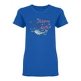 thumbnail image 1 of Be So Awesome Narwhal Graphic Shaped T-Shirt Women -Image by Shutterstock, Female Small, 1 of 2
