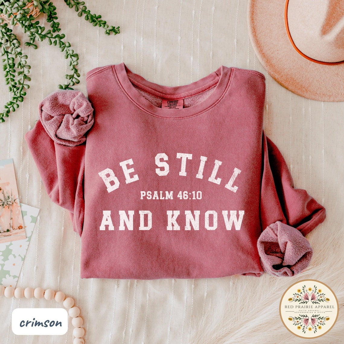 Be Still And Know Lightweight Sweatshirt Christian Clothes Psalm Bible ...