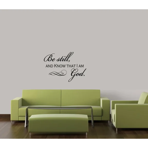 Be Still And Know That I Am God Faith Quote Decal Sticker Vinyl Wall Art Home