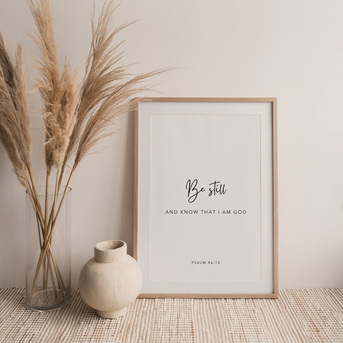 Be Still And Know That I Am God Psalm 46:10 Bible Verse Scripture Wall ...