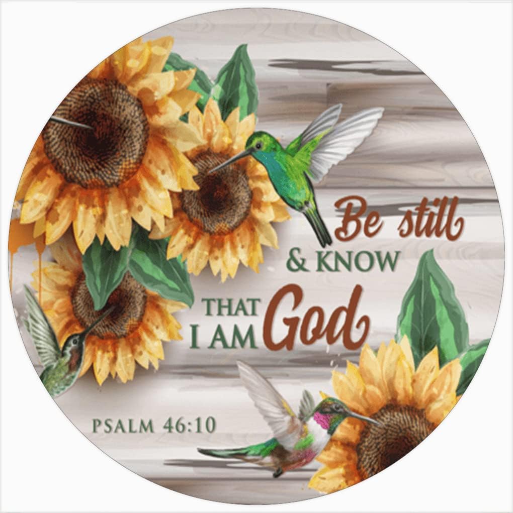 Be Still And Know That I Am God Psalm 46:10 Round Metal Tin Sign ...