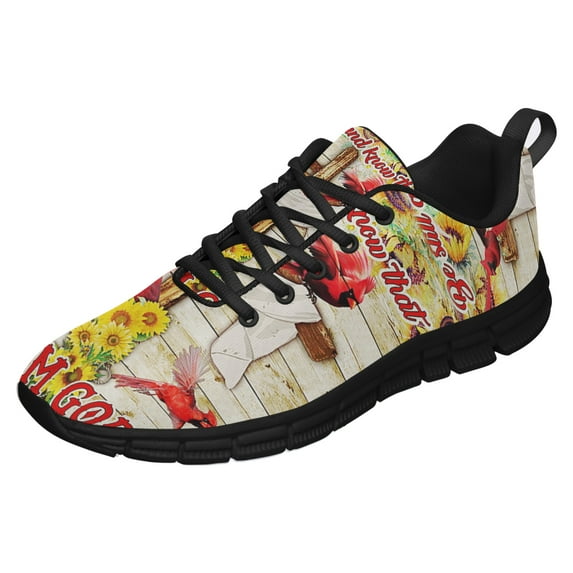 Be Still And Know That I Am God Running Shoes Sneakers Mesh Black Size 3.5
