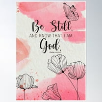Be Still Psalm 46:10 Abstract Line Art Poster Wall Art, Modern Wall Decor For Living Room Bedroom, 8x12 UNFRAMED