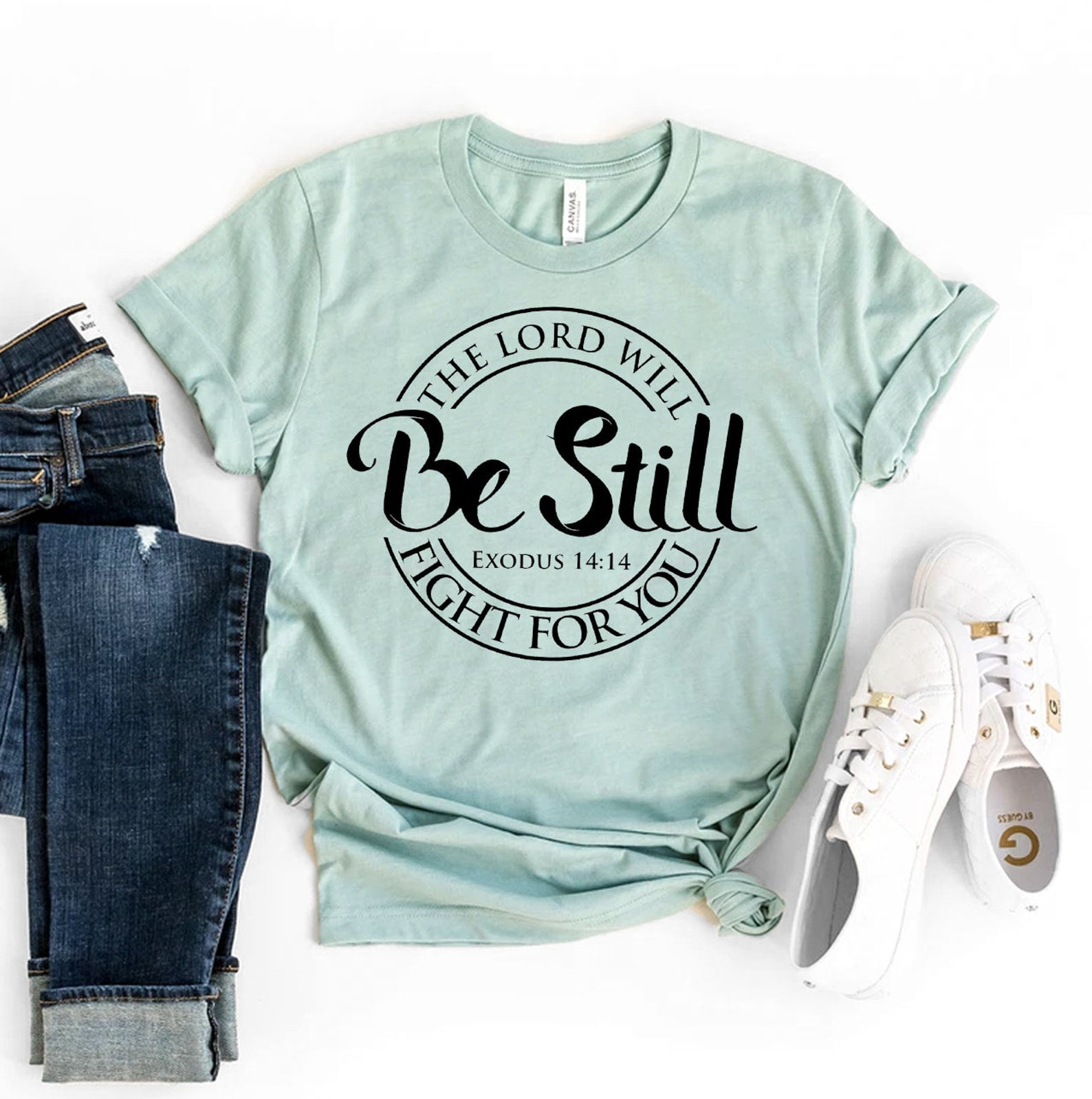 Christian Women T Shirt The Lord Will Fight Christian Women T Shirt The Lord Will Fight