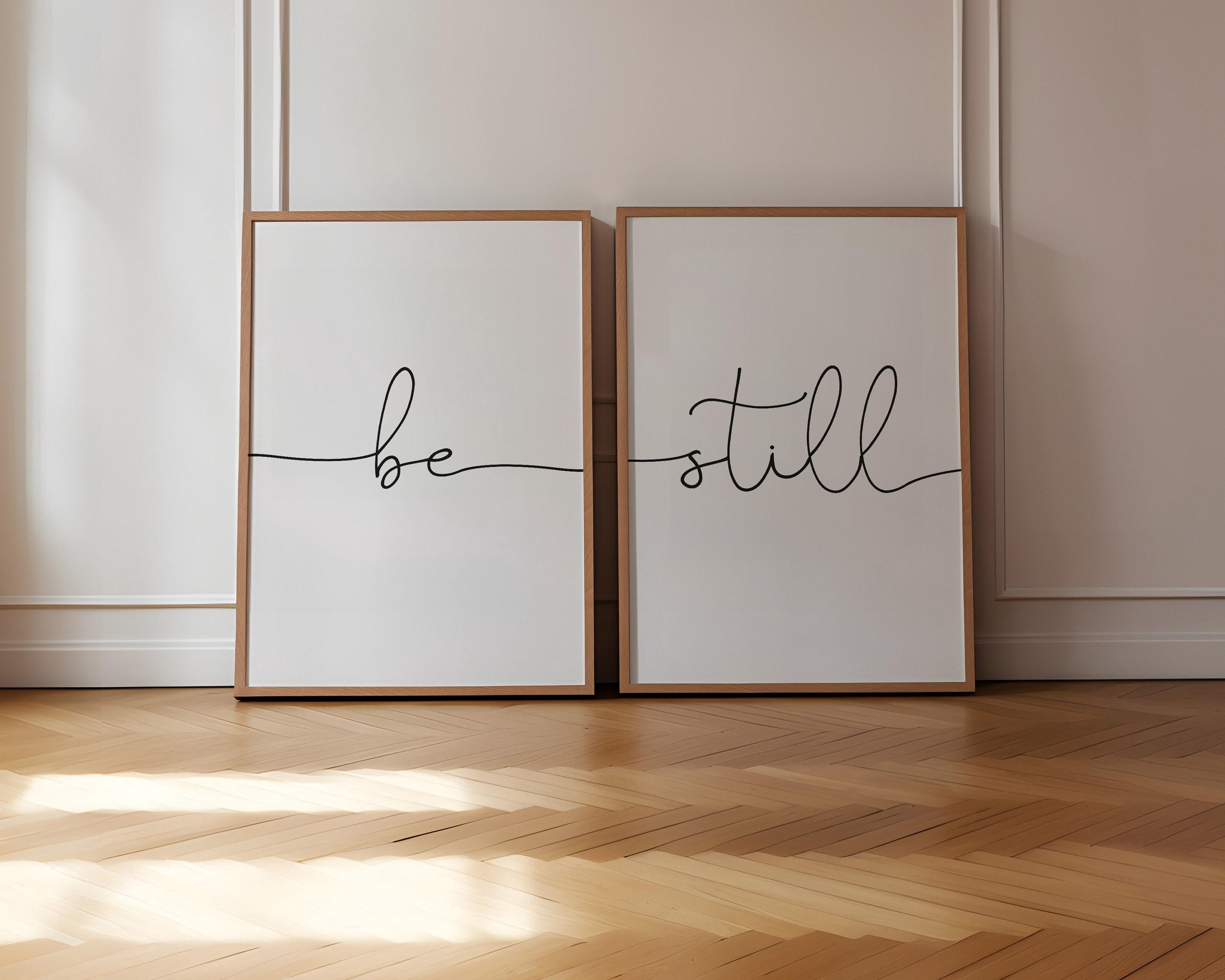 Be Still Typography And Decorative Poster, Set 2, Poster Only - Walmart.com