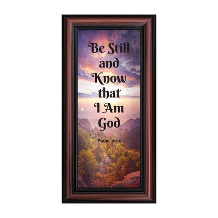 Be Still and Know I Am God, Psalms 46:10, Bible Verse Wall Art, Religious Picture Frame, 7400CW