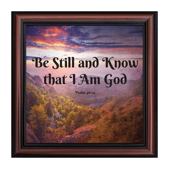 Be Still and Know I Am God, Psalms 46:10, Bible Verse Wall Art, Religious Picture Frame, 8693W