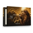 thumbnail image 1 of Be Still and Know That I Am God Canvas Wall Art, Powerful Lion with Crown Inspirational Christian Decor for Home Office, Ready to Hang - 16x24 inch, 1 of 7