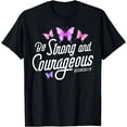 thumbnail image 1 of Be Strong And Courageous Butterfly Lover Christian Women Men T-Shirt, 1 of 4