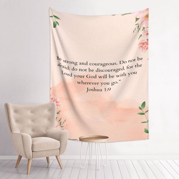 Be Strong And Courageous Joshua Anime Tapestry Indian Wall Hanging Tapestries Room Decor For Bedroom Living Room Dorm 30 x 40 inch