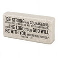 thumbnail image 1 of Be Strong And Courageous, Textured Stone Scripture Block, 1 of 1