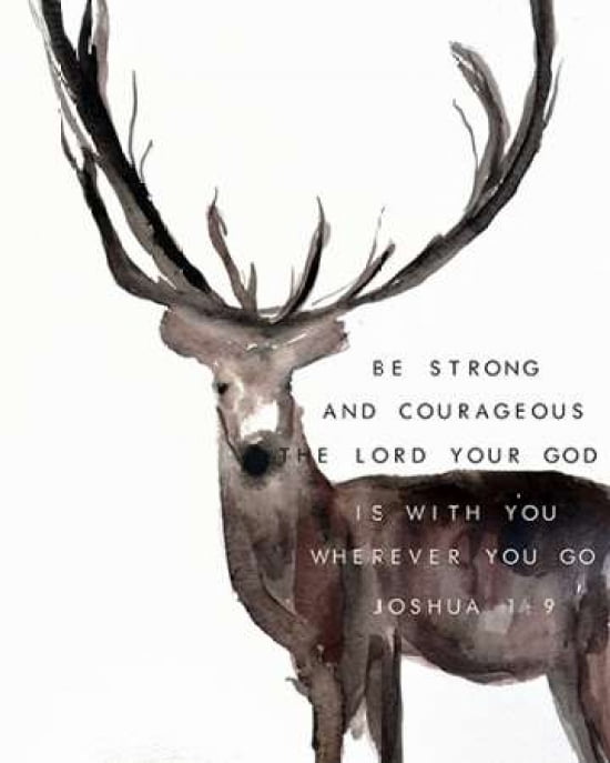 Be Strong Deer Canvas Art - Melissa Lyons (24 x 30)