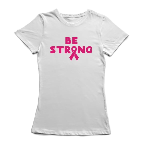 Be Strong Pink Fight Women White T-Shirt, Female Large