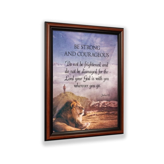 Be Strong and Courageous, Joshua 1:9, Graduation Gift with Bible Verse, Inspirational Wall Décor, 2108W
