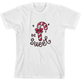 thumbnail image 1 of Be Sweet Candy Cane Youth White Crew Neck Short Sleeve Tee-XL, 1 of 4