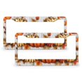 thumbnail image 1 of Be Thankful Sunflowers Fall License Plate Cover 2 Pack Autumn Thanksgiving Pumpkin Sunflower Personalized License Plate Frame 2 Holes Quality Aluminum Metal License Plate Frames, 1 of 6