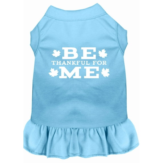 Pet Dog Cat Dress Screen Printed, "Be Thankful For Me"
