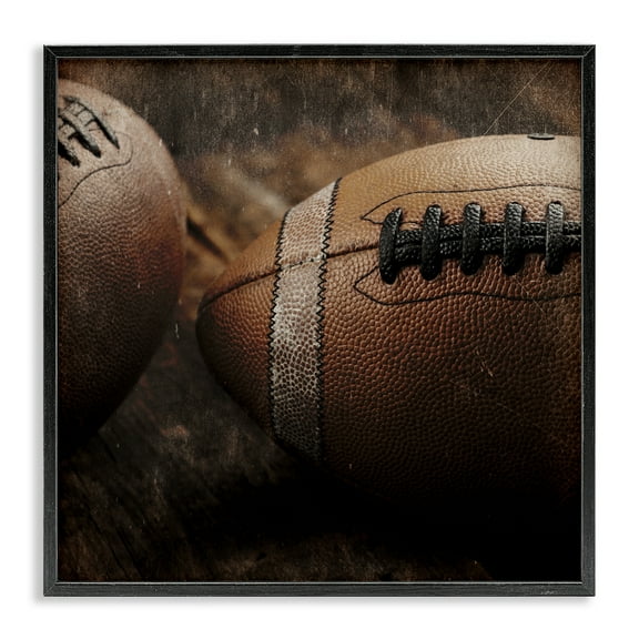Stupell Industries Be The Ball Football Black Framed Giclee Art, design by Kim Allen, 17 x 17