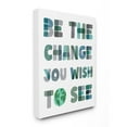 thumbnail image 1 of Be The Change Pastel Letters Kids Inspirational Word Design Super Oversized Stretched Canvas Wall Art by Daphne Polselli, 1 of 6