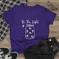 thumbnail image 1 of Be The Light - Fireflies Women's Fun Summer Feminine Midweight Cotton Tee, 1 of 4