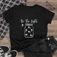 thumbnail image 1 of Be The Light - Fireflies Women's Fun Summer Feminine Midweight Cotton Tee, 1 of 4