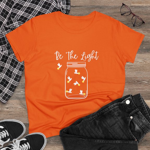 Be The Light - Fireflies Women's Fun Summer Feminine Midweight Cotton Tee