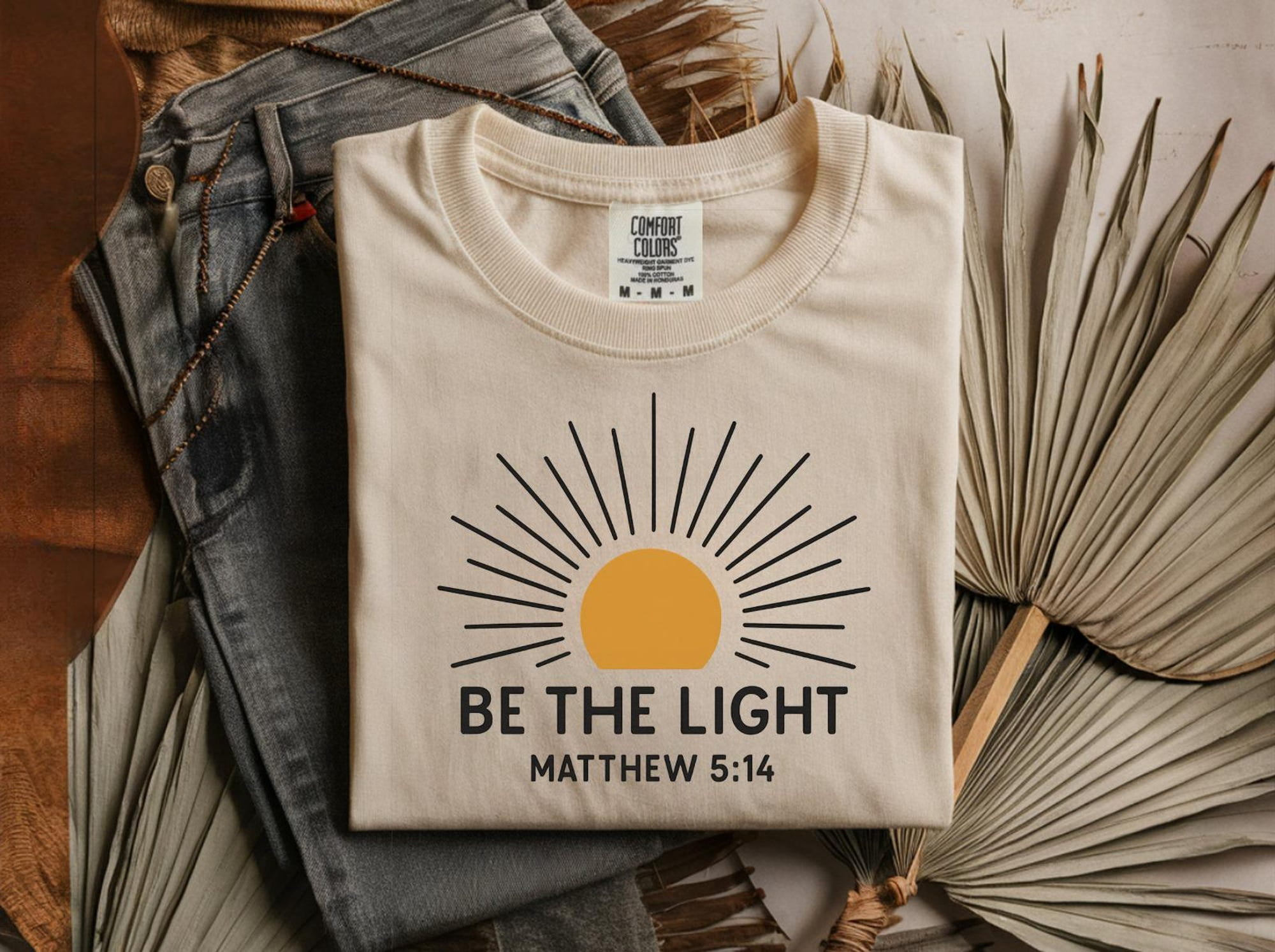 Be The Light Matthew 5 14 Christian Bible Verse Shirt Faith Based ...