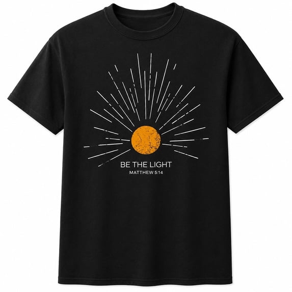 Be The Light Matthew 5:14 Christian Sun Graphic T-Shirt, Unisex Classic Fit