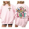 thumbnail image 1 of Be The Light Matthew Christmas Double Sided Sweatshirt, Christian Christmas Sweater, Inspirational Religious Holiday Sweatshirt for Men and Women, 1 of 7