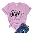 thumbnail image 1 of Be The Light Shirt Hope Tshirt Christian T-shirt Religious Shirts Women's Faith Tee Inspirational Gift Positive Quote Top, 1 of 3