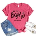 thumbnail image 1 of Be The Light Shirt Hope Tshirt Christian T-shirt Religious Shirts Women's Faith Tee Inspirational Gift Positive Quote Top, 1 of 3