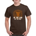 thumbnail image 1 of Be The Lion Color Lineart T-Shirt Men -Smartprints Designs, Male Large, 1 of 4